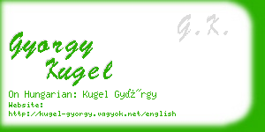gyorgy kugel business card